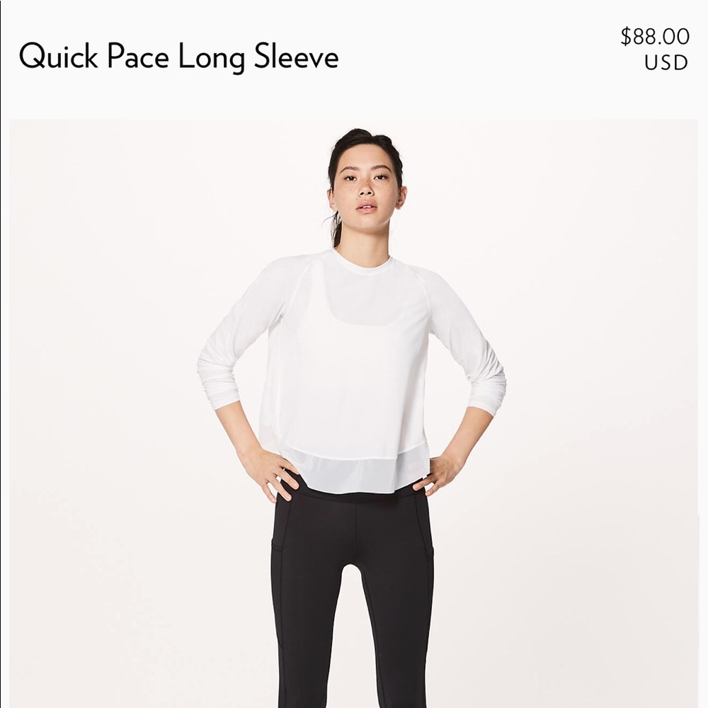 Lululemon Quick Pace Long Sleeve